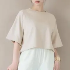 coca コカ ミニ裏毛ラグランTシャツ ライトベージュ S