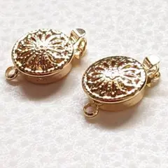 ③クラスプ 2セット 金メッキ フラットタイプ ブレスレット ネックレス 留め具