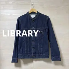 LIBRARY★ナノユニバース ダークブルー デニムジャケット Gジャン 前開き