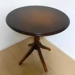 飛騨産業　直径60cm　丸テーブル ヴィンテージ 飛騨産業 / HIDA キツツキ ラウンド ダイニングテーブル