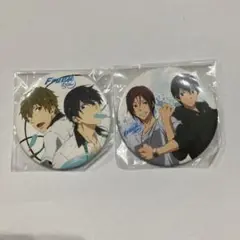 Free! アニメ　缶バッジ　2個　遙　真琴　凛