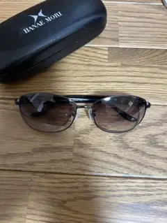 HANAEMORI HM-2727 ダークグレー サングラス ケース付き
