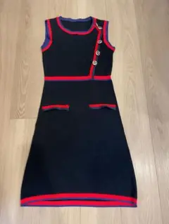 ニット素材ワンピース