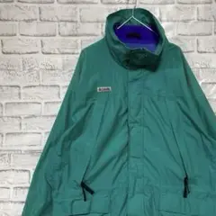 コロンビア　マウンテンパーカーグリーンL ロゴ刺繍アウトドア828