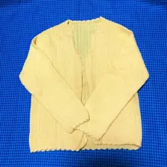 ハンドメイド　カーディガン　イエロー