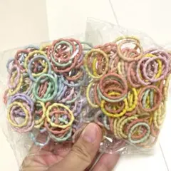 ヘアゴム 2種類セット カラフル 90本×2セット シンプル 子供用