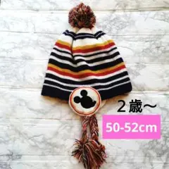 【訳あり美品】ミッキー ニット帽　西松屋　50-52cm ２歳〜　秋　冬