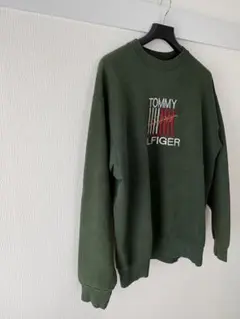 TOMMY HILFIGER オリーブグリーン スウェット
