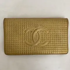 CHANEL シャネル チョコバー Chocolate Bar 長財布 ゴールド