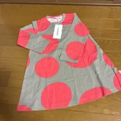 値下げ　marimekko ドット柄 長袖ワンピース 92-98cm
