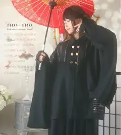 favorite シャツブラウス和袖手紙レトロ 重ね着風ストライプ