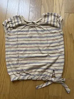 a.v.v ストライプ リボン付き Tシャツ 130