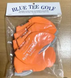 BLUE TEE GOLF アイアンカバー（窓付きタイプ・8個入り）（オレンジ）