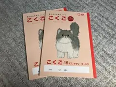 こくご 15マス ノート 猫のイラスト付き2セット