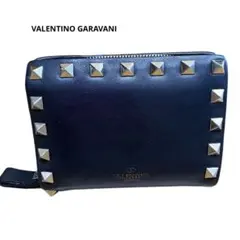 VALENTINO ヴァレンティノ 折り財布 ロックスタッズ レザー