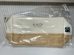 KALDI オリジナルスクエアポーチ ベージュ