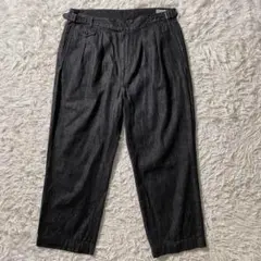 美品】ケネスフィールド　パンツ　グルカトラウザーズ ブラックデニム　ワイド　XL