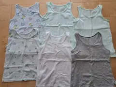 ユニクロ　コットンメッシュタンクトップ　肌着 100