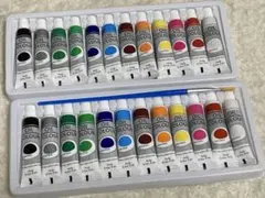 油絵具セット 新パック ブラシ付き　oil paint 24本　9ml Ｘ