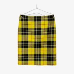 美品BALENCIAGAバレンシアガ秋冬チェック柄スカート36ブーツ