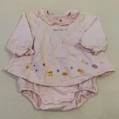 ミキハウス ピンク色ロンパース 70cm