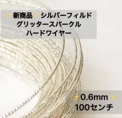 新商品　シルバーフィルド　スパークルグリッターワイヤー　ハード　0.6ミリ　1m