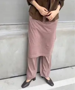 IENA LA BOUCLE LUNAR ラメニットパンツ
