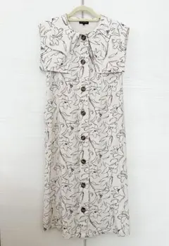【グリーンレーベルリラクシング】花柄ノースリーブワンピース サイズ140
