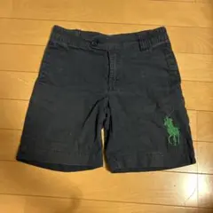 ポロ馬刺繍入りネイビー半ズボン