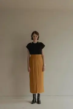 マスタード スリット タイトスカート