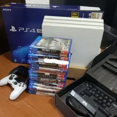 PlayStation4 pro 1tb、hori FPS用セット、ソフト17