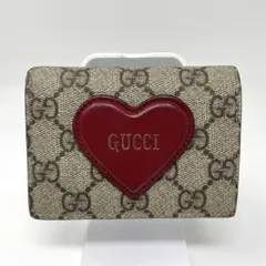 nao様【美品】GUCCI コンパクトウォレット GGスプリーム ハート 正規