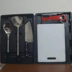 キャンプ用品 バーベキュー調理器具セット(ケース入り)