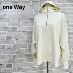 ワンウエイ　one Way フード長袖トレーナーパーカー【F】ジッパー　a693