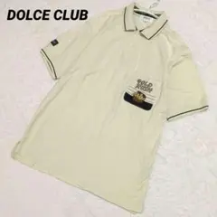 【日本製】DOLCE CLUB ポロシャツ 刺繍 ゴールドラッシュ 古着 L相当