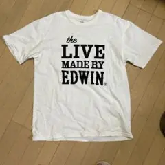 非売品　EDWIN プリントスタッフTシャツ XL ホワイト　ヘビーウェイト