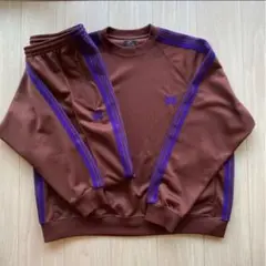 美品 needles セットアップ ブラウン パープル トラックパンツ