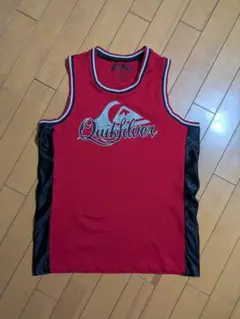 Quiksilver 赤 メッシュタンクトップ S