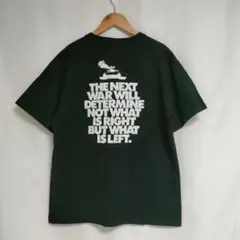 反戦ポスター メッセージ グラフィック Tシャツ ブラック