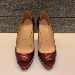 パンプス クリスチャンルブタン ボルドー サンダル