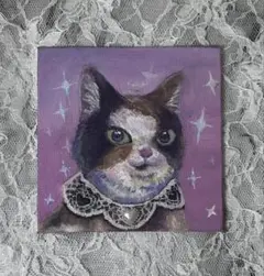 アクリル画 猫