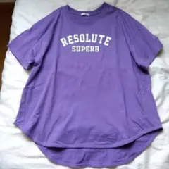 美品　コルザ　オーバーサイズ　プリントTシャツ　パープル　Lサイズ　お値下げ