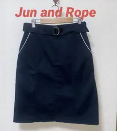 Just and Rope ジユンアンドロペ　ゴルフスカート　ネイビーひざ上丈