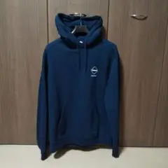 19aw fcrb「HOOD LOGO PULL OVER SWEAT」XL 紺