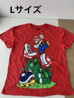 訳あり　任天堂スーパーマリオ　プリント　Tシャツ　メンズ　Tシャツ　Lサイズ
