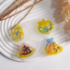 シリコンモールド　フルーツ　4種類　シャカシャカ　シェイカーモールド　レジン