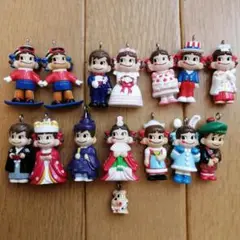 不二家 ペコちゃん人形 キーホルダー15点セット