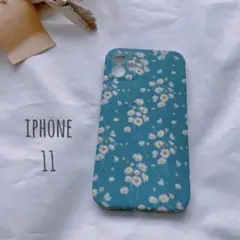 iphone11 新品 iphoneケース 花柄 ソフト 青