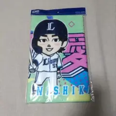 西武ライオンズ.西川愛也デフォルメイラストプレイヤーズプリントフェイスタオル.