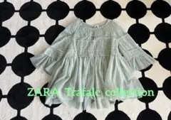 ◆ZARA Trafaluc collection◆ギャザーチュールブラウスL◆